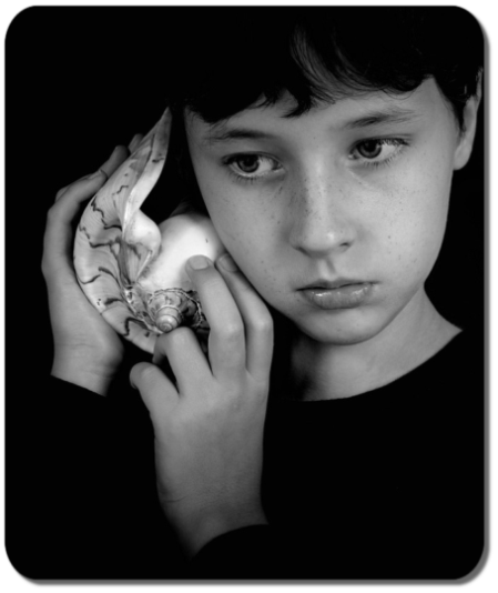 Kind Junge Gehörlos